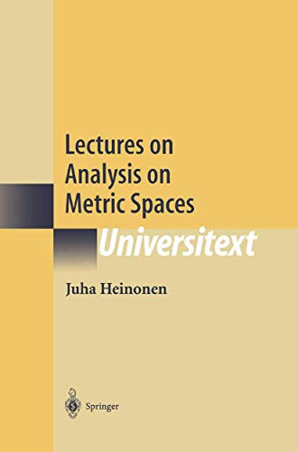 Lectures on Analysis on Metric Spaces (Universitext) von Springer